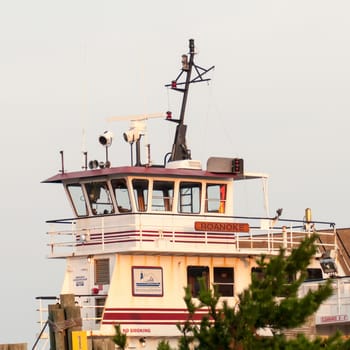 boats in the marina at sunrise at cap hatteras island