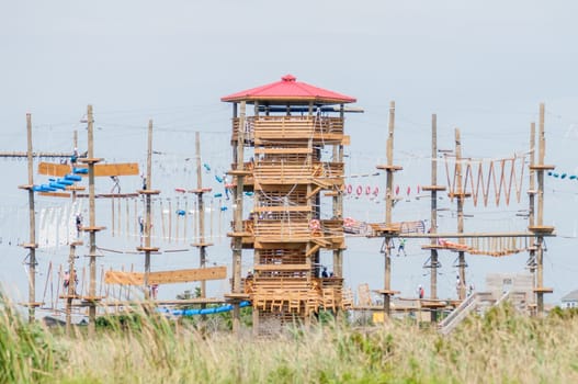 obstacle course tower ready for adventure