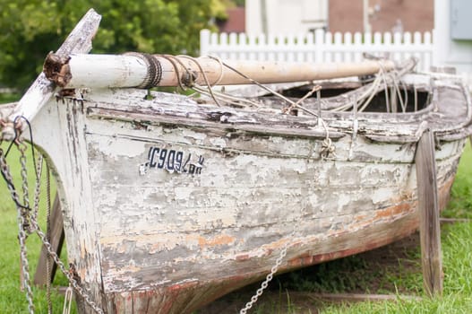 Old rotten Boat on Abandoned Junk Yard