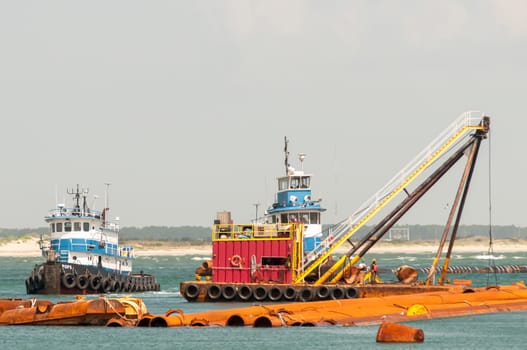 construction ships in oregon inlet outer banks nc