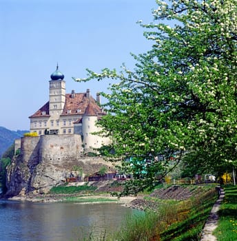 Castle Schonbuhel by river Danube in Austria