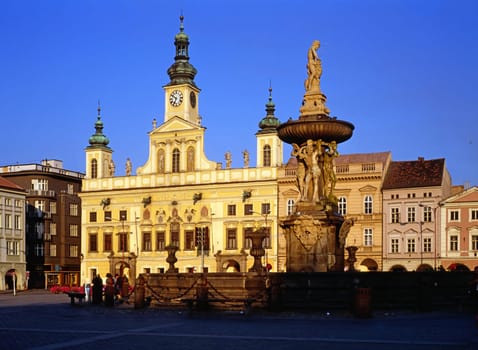 Main Square in Ceske Budejovice, Czech Republic