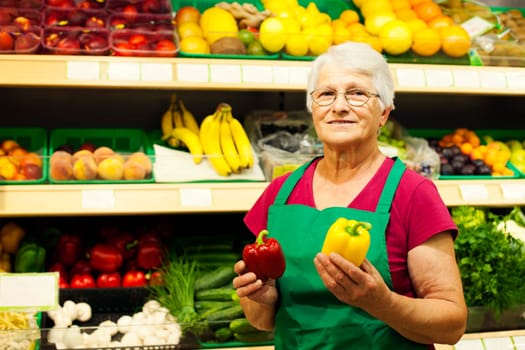Portrait of mature store worker