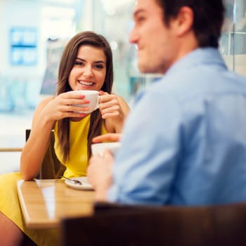 Couple enjoying a coffee