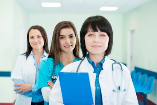 Doctors in a line