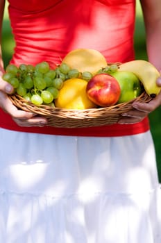 Fresh fruits in basket
