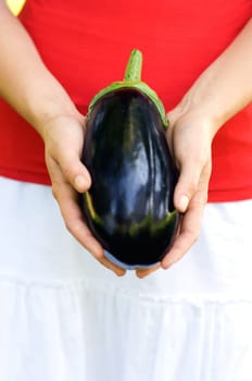 Eggplant in hand