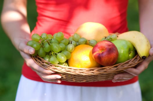 Fresh fruits in basket