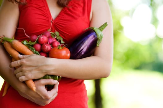 Holding fresh vegetables