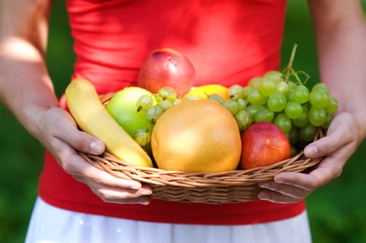 Fresh fruits in basket