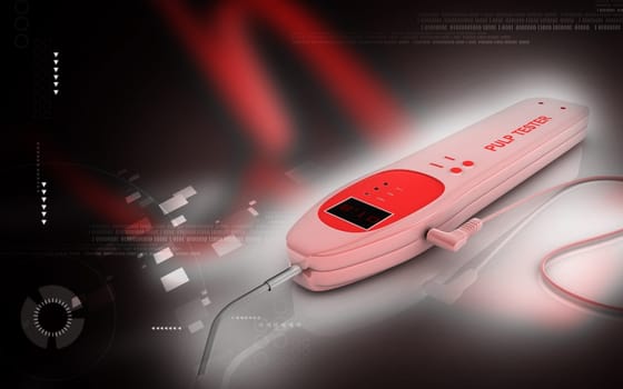 Digital illustration of pulp tester in colour background