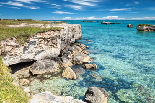 Crystal clear waters in Puglia, southern Italy