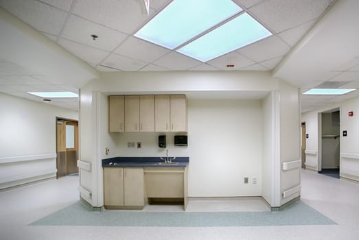 long hospital corridor hallway