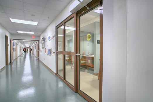 long hospital corridor hallway