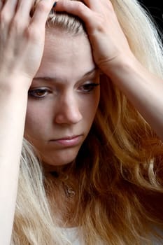 unhappy young woman