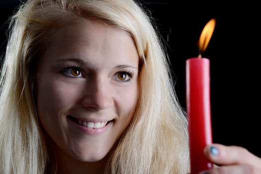 Woman with candle