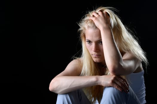 unhappy young woman