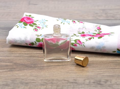 Bottle on wood