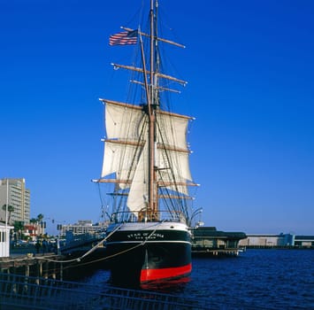 San Diego harbor with Star of India