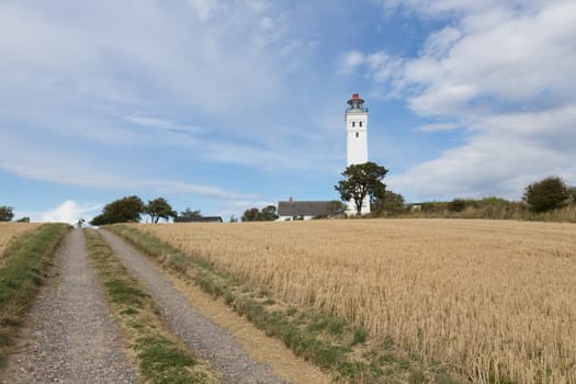 Lighthouse at the southern tip of the Danish island of Langeland