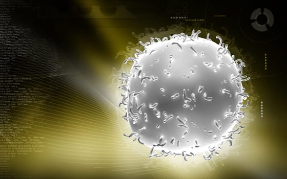 Digital illustration of Monocyte Virus in colour background