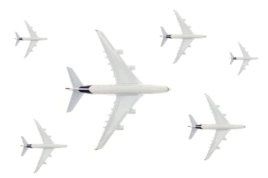 A close up shot of a die cast model plane