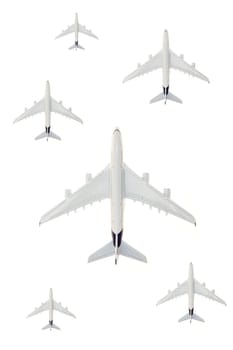 A close up shot of a die cast model plane