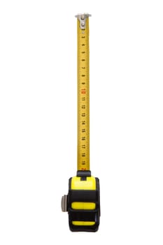 Photo of measurement tape isolated on white background