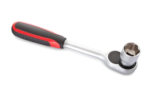 Photo of Ratchet Wrench. Isolated on white