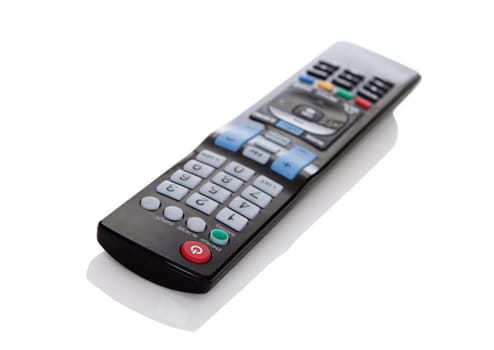 Close-up Of A Remote Control Isolated On White Background