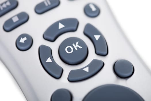 Close-up Of A Remote Control Isolated On White Background