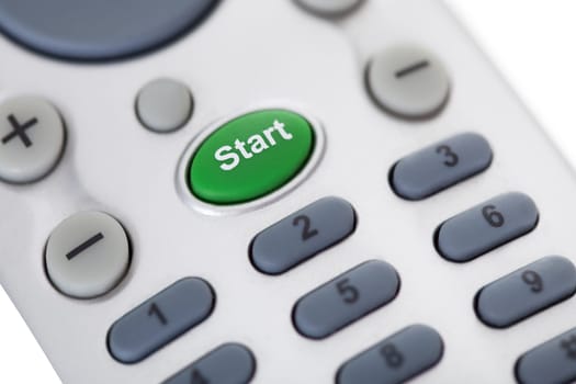 Close-up Of A Remote Control Isolated On White Background