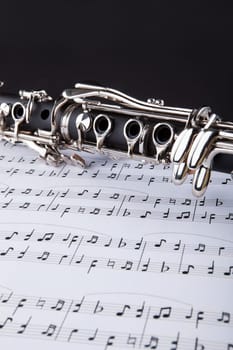 Close-up Photo Of Clarinet And Musical Note