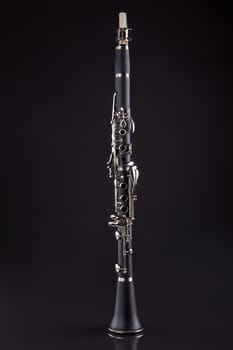 Close-up Of Clarinet Isolated On Black Background