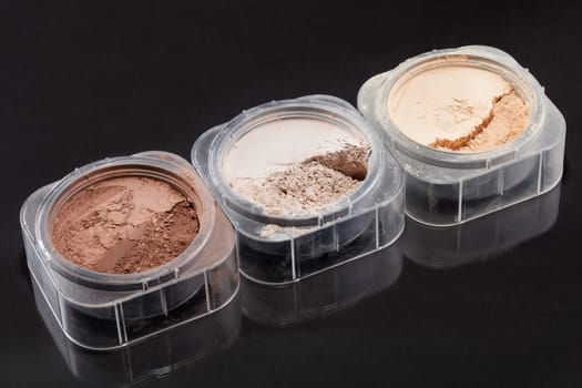 Close-up Photo Of Three Cosmetic Powder Colors