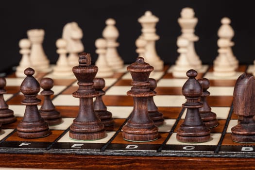 Close-up Shot Of Chess Board And Figures