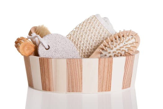 Bath Spa Massage Kit Isolated Over White Background