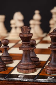 Close-up Shot Of Chess Board And Figures