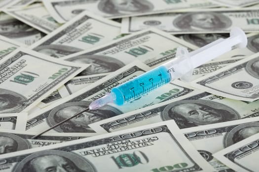 Medical drugs on top of american dollars