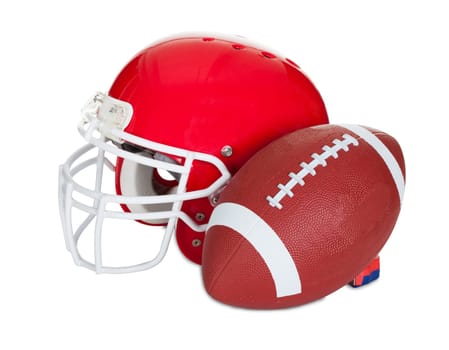 American football helmet. Isolated on white background