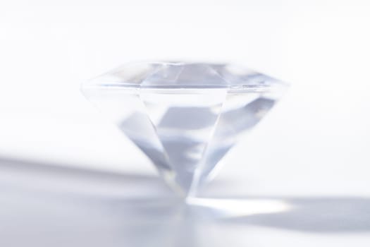 Close-up Of A Precious Diamond Isolated On White Background