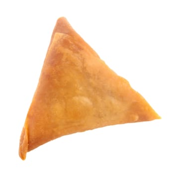 Samosa the popular snack in Asia, Asian food isolated on white background.