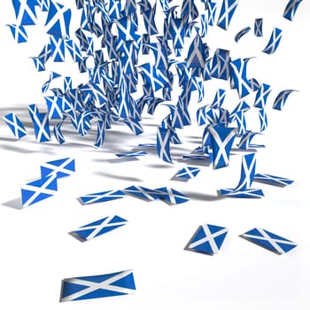 Lots of notes and flags from Scotland