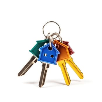 house key isolated on white background. AI Generated