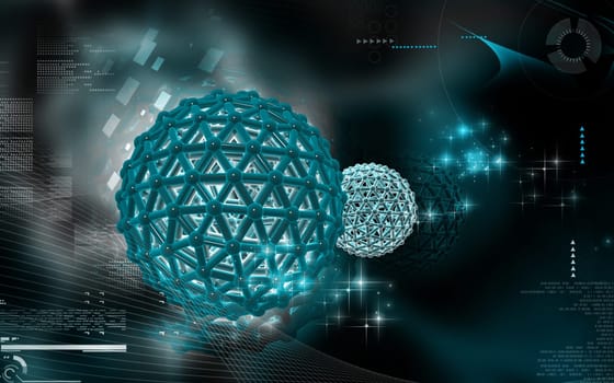 Digital illustration of gene in colour background