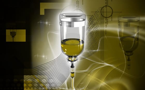 Digital illustration of drip in colour background
