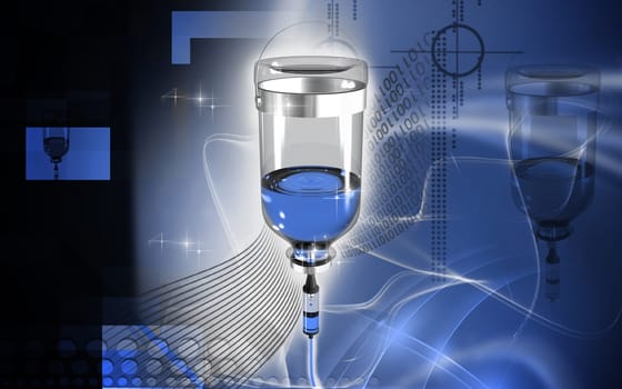 Digital illustration of drip in colour background
