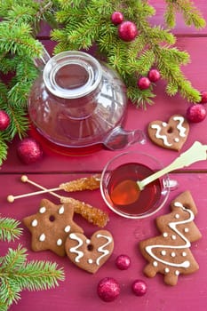 Hot tea,gluehwein and placeets
