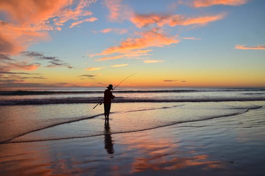 fisherman on the beach