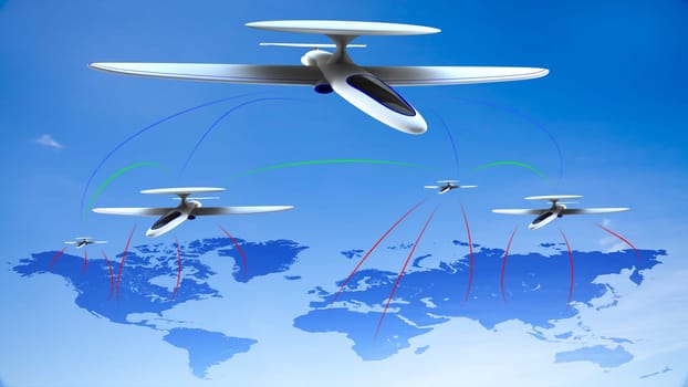 abstract technology world global network business connection for adv or others purpose use